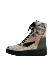 DOGO Damen Schnürboots "Future Boots Mon Cher Damen Boots / Female", Gr. 37, orange, Lederimitat, Schuhe, Vegan