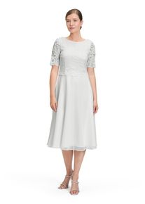 Vera Mont Damen Cocktailkleid "Vera Mont Cocktailkleid mit Spitze", weiß, feminin, Gr. 48, Chiffon, Spitze, Obermaterial: 100% Polyester. Futter:
