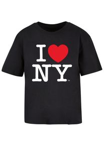 Merchcode Herren T-Shirt "Merchcode Ladies I Love NY Tee", schwarz, casual, Gr. L, bedruckt, 100% Baumwolle, Shirts