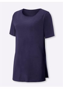 Classic Basics Damen Longshirt "Longshirt", blau, Gr. 52, unifarben, 100% Baumwolle, Shirts