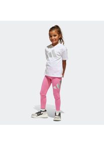 Kinder Trainingsanzug "LG GLAM SET", weiß, sportlich, Gr. 104, adidas Sportswear, Obermaterial: 100% Baumwolle. Obermaterial Hose: 93% Baumwolle, 7%
