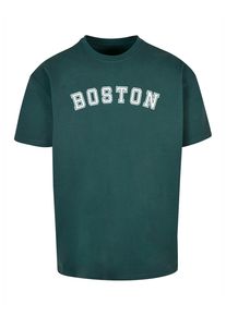 Merchcode Herren T-Shirt "Merchcode Herren Boston X Heavy Oversize Tee-BY102", grün, casual, Gr. L, bedruckt, 100% Baumwolle, Shirts