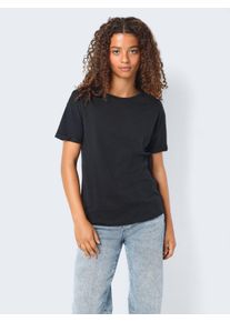 Noisy may Damen Kurzarmshirt "NMBRANDY S/S TOP NOOS", schwarz, modisch, Gr. XL, unifarben, Jersey, Obermaterial: 100% Baumwolle, Shirts