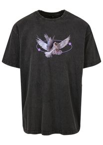 Herren Kurzarmshirt "Upscale by Mister Tee Herren Vive la Liberte Oversize Tee", schwarz, casual, Gr. XS, UPSCALE BY MISTER TEE, unifarben, 100%