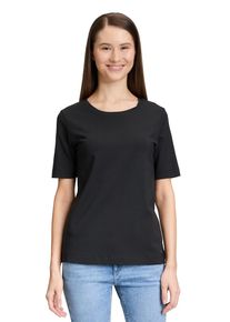 BETTY & CO BETTY & CO Damen Kurzarmshirt "Betty & Co Basic Shirt mit Rundhalsausschnitt", schwarz, Basic, Gr. M, Obermaterial: 95% Baumwolle, 5% Elasthan.,