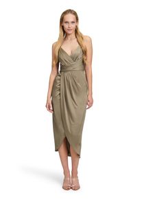 Vera Mont Damen Abendkleid "Vera Mont Abendkleid mit Raffung", blau, feminin, Gr. 42, Satin, Obermaterial: 100% Polyester. Futter: 100% Polyester /
