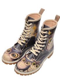 DOGO Damen Schnürboots "Boots There Is Always Hope Damen Boots / Female", Gr. 37, schwarz, Lederimitat, Schuhe, Vegan