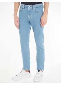 Herren Slim-fit-Jeans "SLIM TAPER", blau, casual, Gr. 34, Calvin Klein Jeans, unifarben, Denim/Jeans, Obermaterial: 99% Baumwolle, 1% Elasthan,