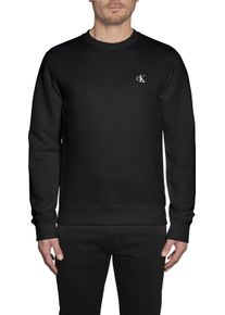 Herren Sweatshirt "CK ESSENTIAL REG CN", schwarz, Basic, Gr. S, Calvin Klein Jeans, bestickt, Sweatware, Obermaterial: 50% Baumwolle, 50% Polyester,