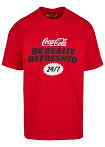 Merchcode Herren T-Shirt "Merchcode Coca Cola Refreshed Oversize Tee", rot, casual, Gr. M, bedruckt, 100% Baumwolle, Shirts