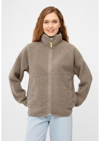 Derbe Damen Fleecejacke "Kuschelby"cobblestone, casual, Gr. 44, Obermaterial: 100% Polyester, Jacken, Kuschelige Damen Fleece Jacke aus nachhaltigen