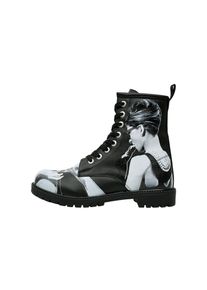 DOGO Damen Schnürboots "Boots Go Back To Being Yourself Damen Boots / Female", Gr. 40, schwarz, Lederimitat, Schuhe, Vegan