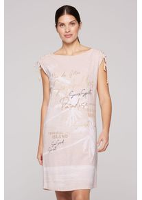 SOCCX Damen Sommerkleid, beige, casual, Gr. M, bedruckt, gemustert, Material: 100% Baumwolle, Kleider, aus Baumwolle