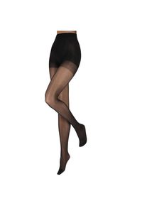 SARLINI Damen Feinstrumpfhose, Gr. L, schwarz, Obermaterial: 90% Polyamid, 10% Elasthan, unifarben, leicht glänzend, Strumpfhosen, mit elegantem