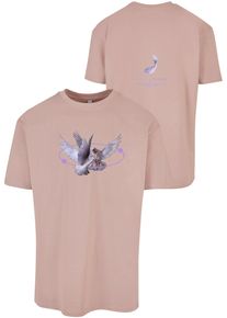Herren Kurzarmshirt "Upscale by Mister Tee Herren Vive la Liberte Oversize Tee", rosa, casual, Gr. L, UPSCALE BY MISTER TEE, unifarben, 100%