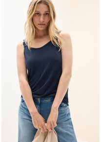 Cecil Damen Trägertopurban navy blau, casual, Gr. M, unifarben, Obermaterial: 55% Viskose, 45% Polyester, Tops, in Strick-Optik