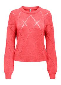 Only Damen Strickpullover "ONLGEENAS LS STRUCTURE O-NECK CC KNT"dubarry, modisch, Gr. L, unifarben, Strick, Obermaterial: 70% Polyacryl, 30%