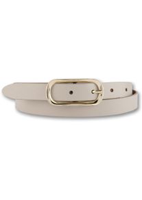 Bernd Götz BERND GÖTZ Damen Ledergürtel, beige, casual,casual,feminin,klassisch, Gr. 85, unifarben, Rindsleder, Gürtel, mit ovaler Goldschließe