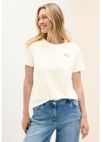 Cecil Damen T-Shirt, weiß, casual, Gr. M, bedruckt, Obermaterial: 100% Baumwolle, Shirts, mit Wording
