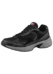 Tommy Jeans Herren Sneaker "THE CONEY", Gr. 40, schwarz, Textil, Lederimitat, Veloursleder, sportlich, Schuhe, Freizeitschuh, Halbschuh, Schnürschuh