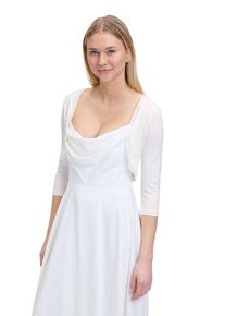 Vera Mont Damen Bolerojacke "Vera Mont Bolero-Jacke figurbetont", weiß, festlich, Gr. 32, Jersey, Obermaterial: 92% Viskose, 8% Elasthan. Besatz:
