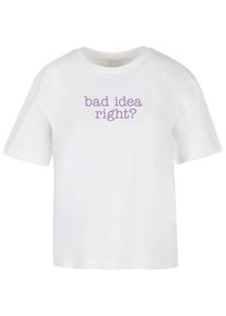MISS TEE Herren T-Shirt "Miss Tee Bad Idea Tee", weiß, casual, Gr. S, bedruckt, 100% Baumwolle, Shirts