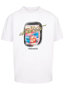 Herren T-Shirt "Upscale by Mister Tee Sip&Fly Heavy Oversize Tee", weiß, casual, Gr. M, UPSCALE BY MISTER TEE, bedruckt, 100% Baumwolle, Shirts