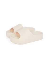 Tommy Jeans Damen Pantolette "TJW CHUNKY POOL SLIDE ESS", Gr. 41, beige, Synthetik, casual, Schuhe, Plateau, Sommerschuh, Schlupfschuh, Bequemschuh,