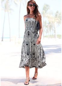 Lascana 2-in-1-Kleid mehrfarbig Gr. 34 für Damen. Ohne Ausschnitt und Allover-Druck. Figurumspielend. Nachhaltig.