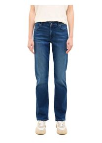 Mustang Damen Straight-Jeans "Damen Style Crosby Relaxed Straight"681 mittelblau, Gr. 26, Denim/Jeans, 78% Baumwolle, 10% Lyocell, 9%