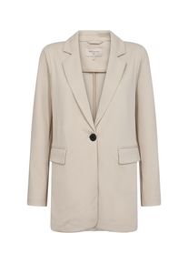 Freequent Damen Jackenblazer "FQNANNI"moonbeam melange, casual, Gr. S, unifarben, Web, Obermaterial: 73% Polyester, 24% Viskose, 3% Elasthan, Blazer,
