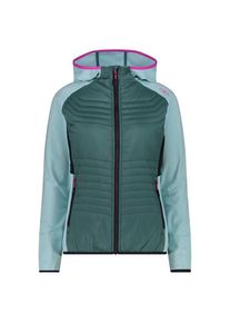 Kunstfaserjacke CMP Performance Jacket Fix Hood Hybrid Damen (Gr 46 |türkis/blau)