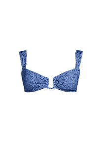 LANDS' END Bikinitop mit U-B&uuml;gel, Damen,  Blau, Elasthan, by Lands' End