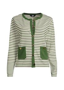 LANDS' END Feinstrick-Cardigan, Damen,  Gr&uuml;n, Polyester/Viskose/Polyester-Mischung, by Lands' End