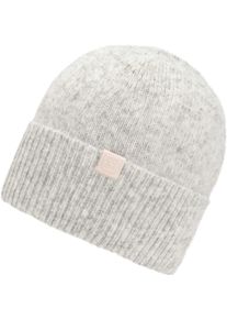 Chillouts Damen Strickmütze "Riana Hat", grau, casual,feminin,klassisch, meliert, Feinstrick, Materialmix, Mützen, mit dezentem Markenlogo und