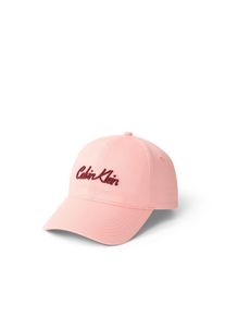 Damen Baseball Cap "6 PANEL SSNL GRAPHIC CAP"powder orange, casual, Calvin Klein Jeans, unifarben, Web, Baumwolle, Caps, Mit festem Schirm