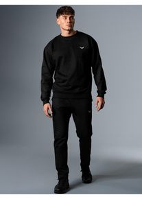 TRIGEMA Herren Freizeitanzug "TRIGEMA Oversized Jogginganzug", schwarz, sportlich, Gr. XXL, 70% Baumwolle, 30% Polyester, Sportanzüge