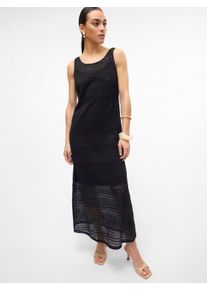 Véro Moda VERO MODA Damen Spitzenkleid "VMHONEY LACE SL 7/8 DRESS WVN", schwarz, modisch, Gr. XS, unifarben, Web, Obermaterial: 75% Baumwolle, 25% Nylon,