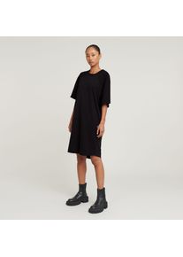 G-Star Raw G-STAR Damen Shirtkleid "Saddle sl loose t dress wmn", schwarz, casual, Gr. S, unifarben, Web, Obermaterial: 100% Baumwolle, Kleider, mit Logo