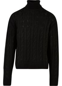 Urban Classics Herren Rundhalspullover "Urban Classics Herren Boxy Roll Neck Sweater", schwarz, klassisch, Gr. L, unifarben, 100% Polyacryl, Pullover