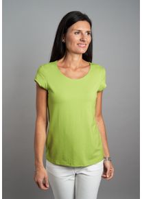 Seidel Moden Damen T-Shirt, grün, casual, Gr. 48, Jersey, Obermaterial: 95% Viskose, 5% Elasthan, Shirts, mit Kappenärmel, MADE IN GERMANY