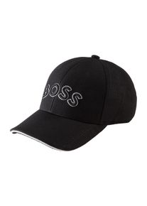 BOSS Green Damen Baseball Cap "Cap-US", schwarz, casual, unifarben, Web, Materialmix, Caps, mit BOSS Logostickerei