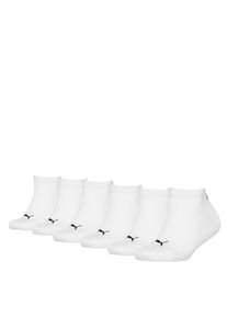 Puma Kinder Sneakersocken "Puma KIDS PLAIN SNEAKER 6P ECOM", Gr. 31, weiß, Baumwollmischung, Socken, mit verstärktem Zehenbereich