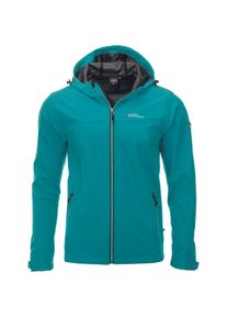 DEPROC Active Herren Softshelljacke "ROUGH PEAK MEN", blau, sportlich, Gr. 58, 96% Polyester; 4% Elasthan, Jacken, Kontrastreissverschluss