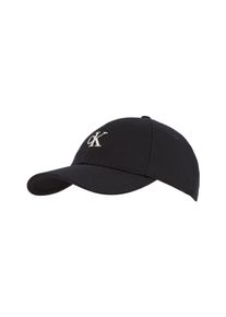 Damen Baseball Cap "EMBROIDERED MONOGRAM CAP", schwarz, casual, Calvin Klein Jeans, unifarben, Stoff, Baumwolle, Caps, mit Logostickerei