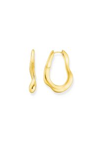 Thomas Sabo Damen Paar Creolen "Natural Beauty Creolen groß, Bold Elegance, CR755-413-39", Silber 925 (Sterlingsilber), gold, Silber 925