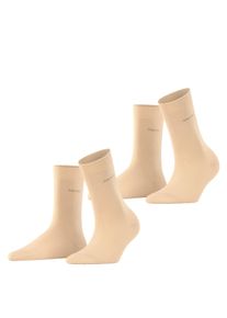 Esprit Damen Socken "Basic Easy", Gr. 39, beige, Baumwollmischung, unifarben, Socken, ohne einschneidendes Bündchen, Basic-Socke, Uni-Strümpfe