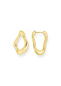 Thomas Sabo Damen Paar Creolen "Natural Beauty Creolen klein, Bold Elegance, CR754-413-39", Silber 925 (Sterlingsilber), gold, Silber 925