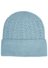 Damen Beanie, blau, casual, Capelli New York, unifarben, Obermaterial: 50% Polyacryl, 50% Polyester, Mützen