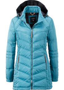 DEPROC Active Damen Steppmantel "AEMILIA LONG WOMEN", blau, casual, Gr. 36, 100% Polyester, Mäntel, auch in Großen Größen erhältlich